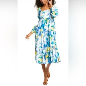 Donna Morgan Women's Midi Tiered Babydoll